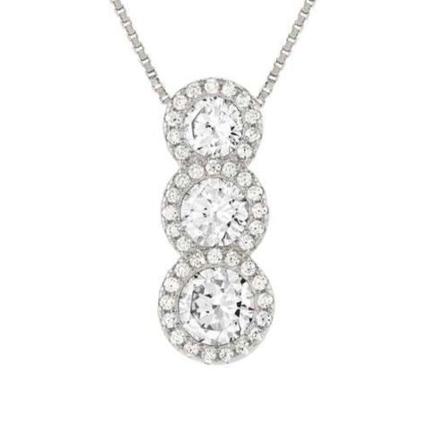 SEIDIVINA necklace in 925 sterling silver (RICH) and cubic zirconia Silver