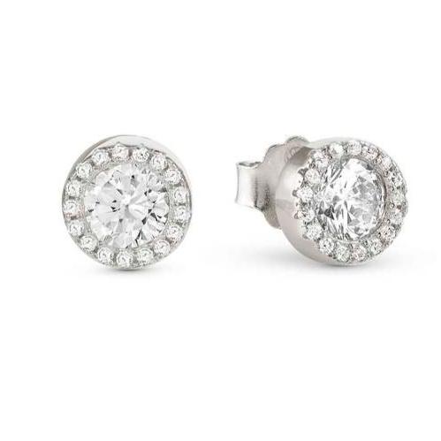 SEIDIVINA earrings in 925 sterling silver and cubic zirconia Silver