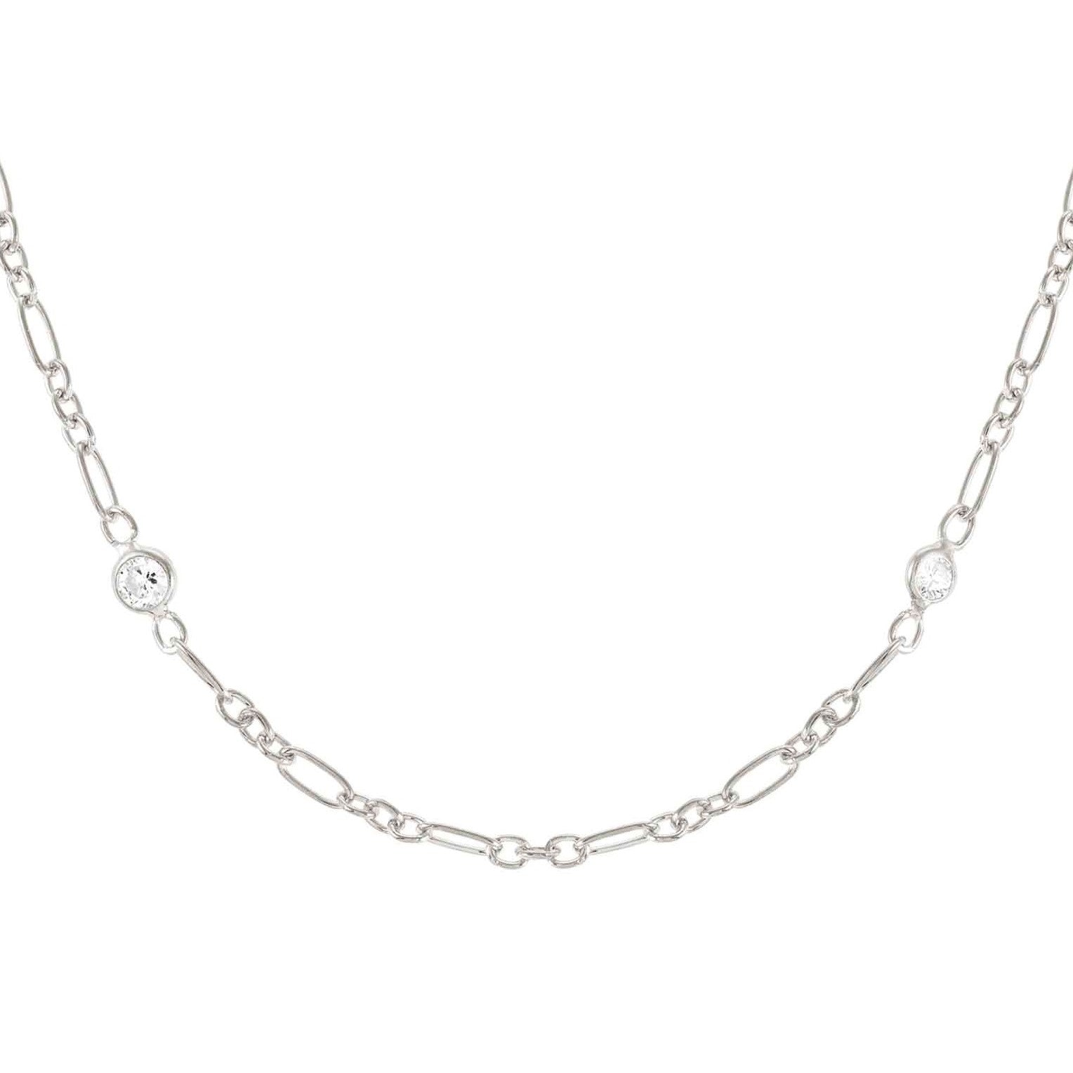 Silver hot sale cz chain