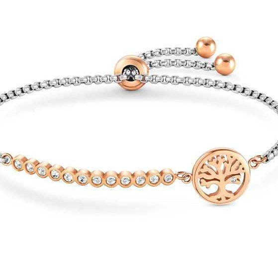 MILLELUCI bracelet,S/Steel,CZ,ROSEGOLD Colour,Tree life 028009/017